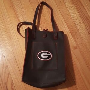 Leather Georgia Bulldogs purse / tote